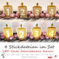 Preview: 4 ITH-Stickdateien LED-Teelicht-Cover Adventskranz-Kerzen im Set für 10 x 10 cm Stickrahmen
